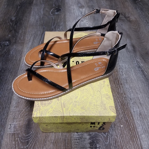 🏷Mix No.6 Black Snake Sandals - Picture 5 of 5